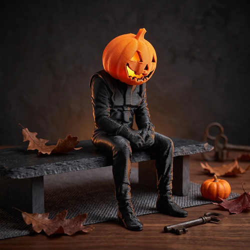 Pensive pumpkin halloween - pensive,