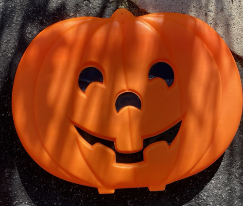 Vintage pumpkin blow mold flat - blow,