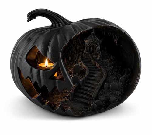 Haunted pumpkin lantern - pumpkin,