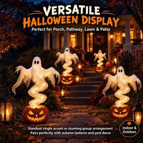 Led swirling ghost - swirling, pumpkin